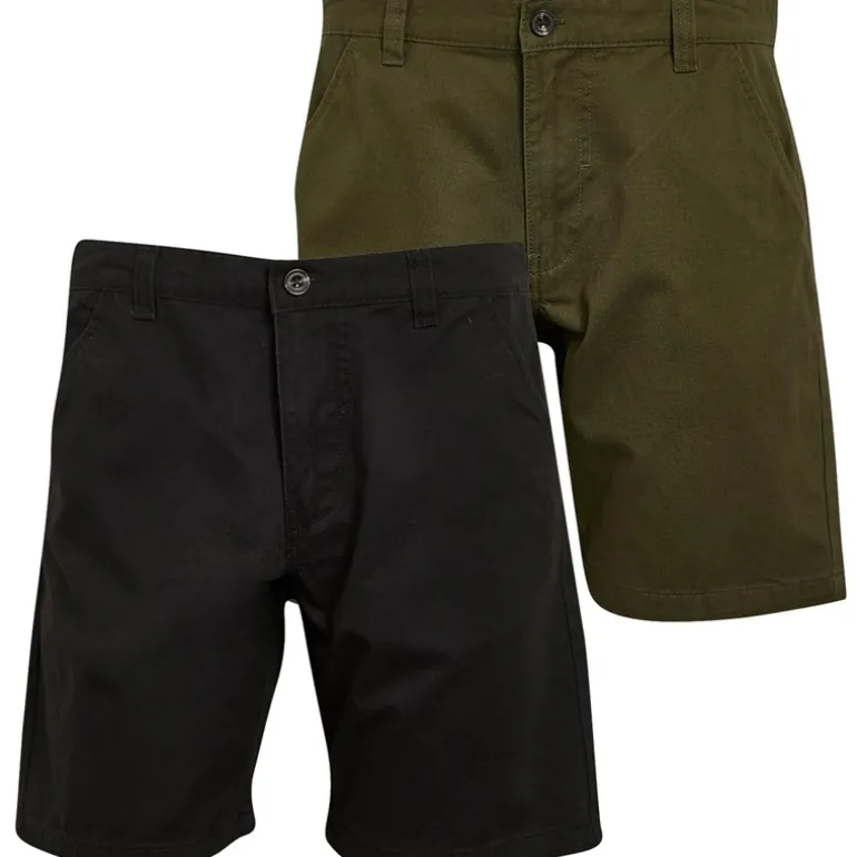 Herre Hansen To-pak Chino Shorts Sort/Khaki