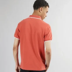 Herre HM Quarter Tipping Polo Sundown Rød