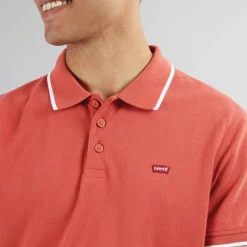 Herre HM Quarter Tipping Polo Sundown Rød