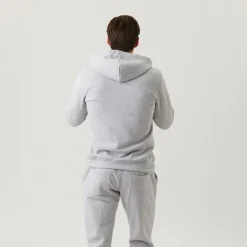 Herre Hættetrøje med Lynlås MidtLys Grå Melange