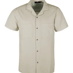 Herre Indrill Skjorter med korte ærmer beige