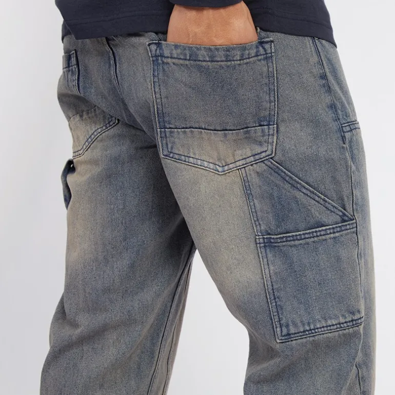 Herre Joiner Carpenter Løstsiddende Jeans Mb Blå Vask