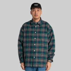 Herre Jong Em Tjek Skjorte Green Check