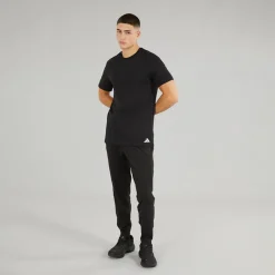 Herre Komfort Flex Bomuld Tre Pak Rund Hals T Shirts Sort