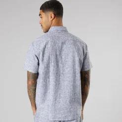 Herre kortærmet skjorte True Black Melange