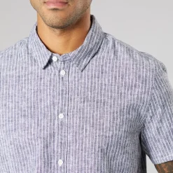 Herre kortærmet skjorte True Black Melange