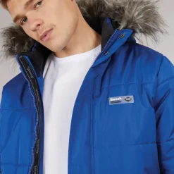 Herre Koufax Vatteret Parka Kobolt Blå /​ Sort