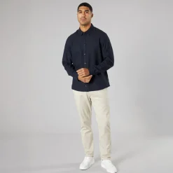 Herre Langærmet Skjorte Insignia Blue