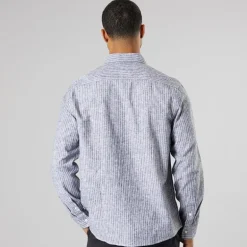 Herre Langærmet Skjorte True Black Melange