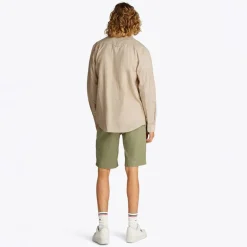 Herre Linnedblanding Langærmet Skjorte Relic Tan