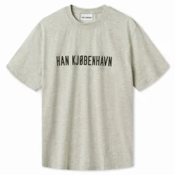 Herre Logo Boxy T-shirt Grå Melange