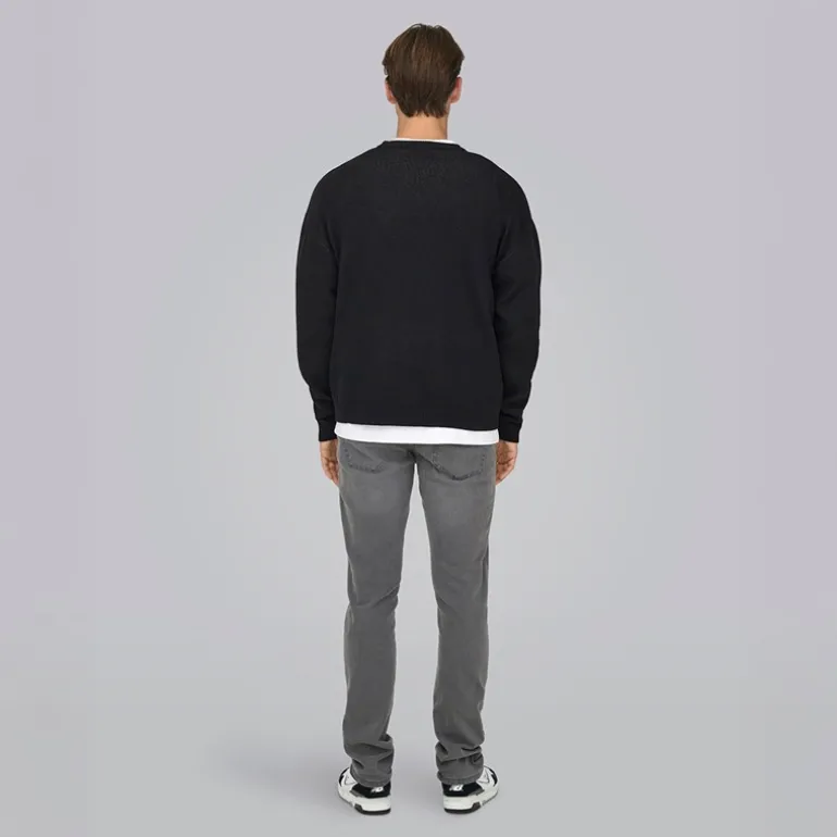 Herre Loom Box Jeans Grey Denim