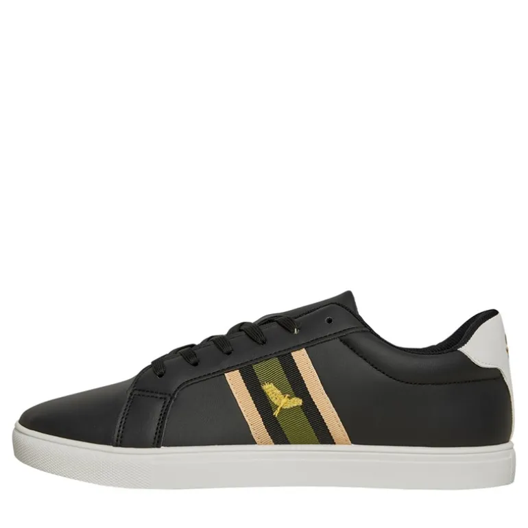 Herre Louie Eagle PU Pumps Sort/Grøn/Guld