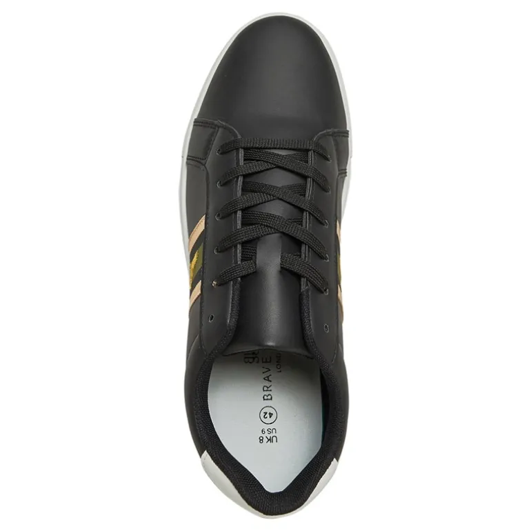 Herre Louie Eagle PU Pumps Sort/Grøn/Guld
