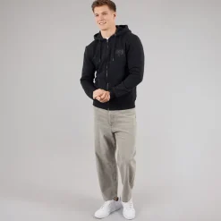 Herre lynlås hoodie Sort