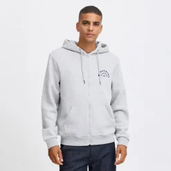 Herre lynlås hoodie Stone Mix