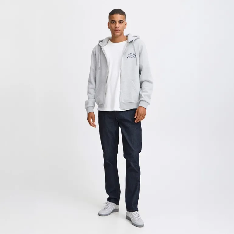 Herre lynlås hoodie Stone Mix