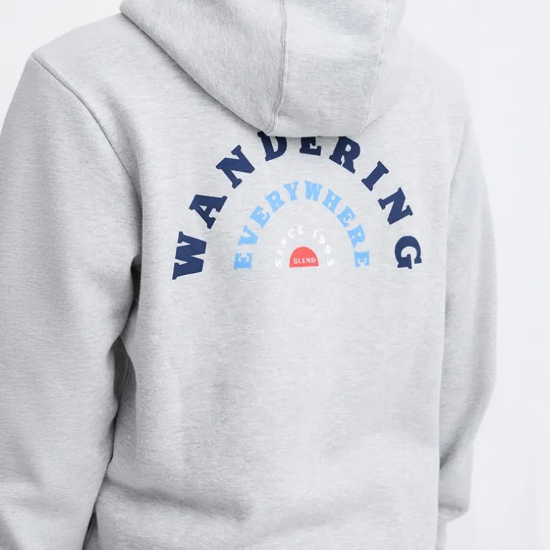 Herre lynlås hoodie Stone Mix