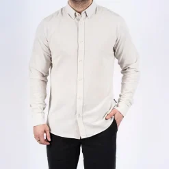 Herre Maxton Langærmet Skjorte Sand Rock
