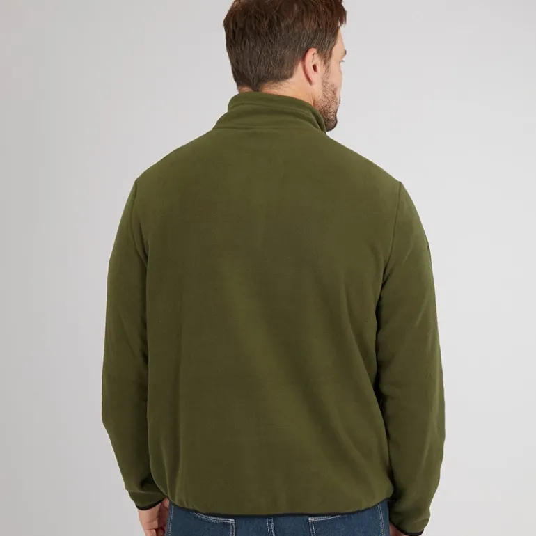 Herre Mcgeechan 1 / 2 Zip Micro Fleece Mørk Vinstok