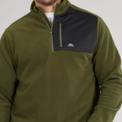 Herre Mcgeechan 1 / 2 Zip Micro Fleece Mørk Vinstok