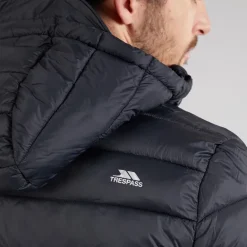 Herre Mikail Mikro Polstret Hættetrøje Sort