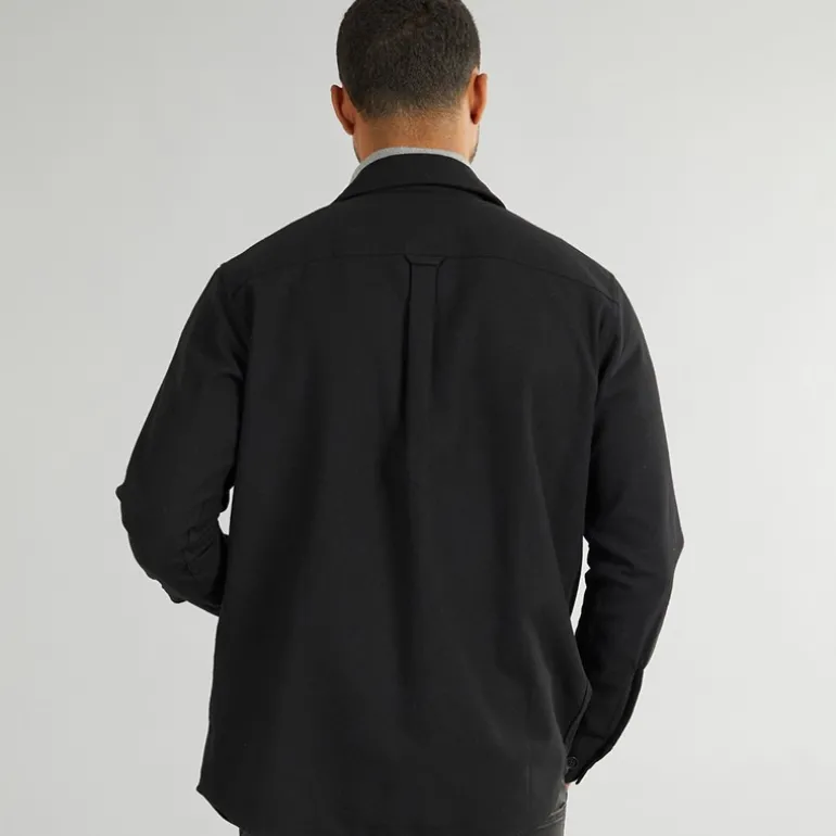 Herre Mikkel Skjorte Jakke Sort Houndstooth