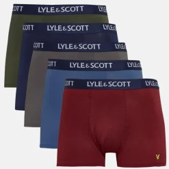 Herre Miller Fem Pak Boxer Trusser Peacoat/Ruby Wine/Granite Grey/Blue Horizon/Beetle