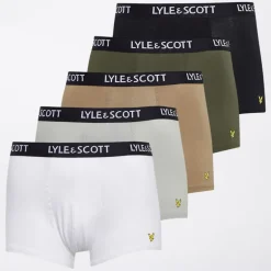 Herre Miller Fem Pak Boxer Trusser Bright White/Mirage Grey/Silver Sage/Beetle/Sort