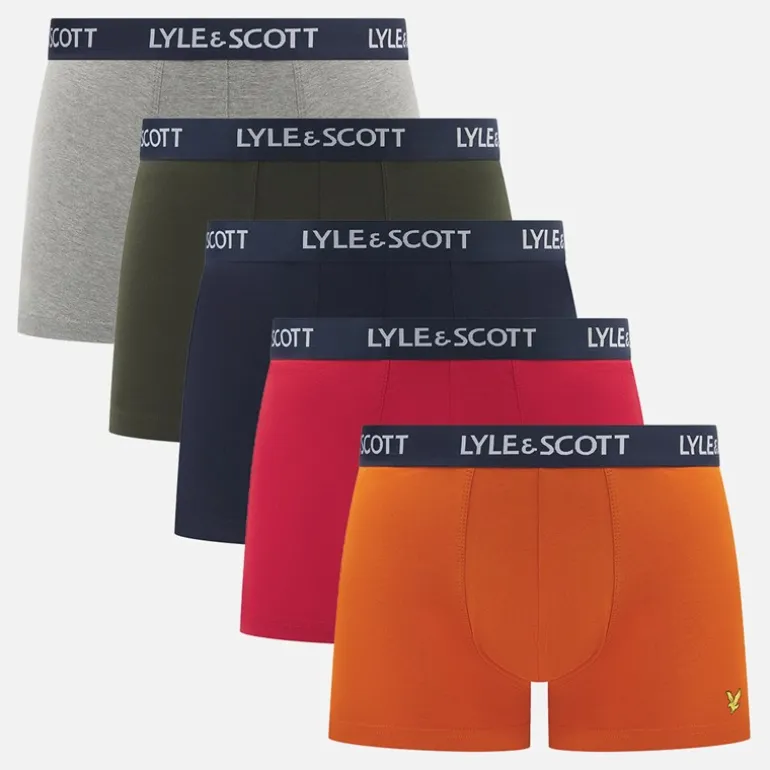 Herre Miller Fem Pak Underbukser Peacoat / Cardinal / Marmelade / Grå Marl / Klatre Efeu