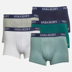 Herre Miller Fem Pak Underbukser Bayberry /​ Bright White /​ Peacoat /​ Tourmaline /​ Light Grey Marl