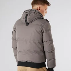 Herre Milwaka Fur Foret Hætte Jakke Koksgrå