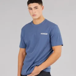 Herre Mirada T-shirt med grafik bagpå Blue Infinity