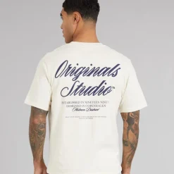 Herre Norrebro Typo T-shirt Antique Hvid