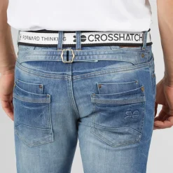 Herre Nye Baltimore Bælte Jeans Straight Jeans Lyse Vask