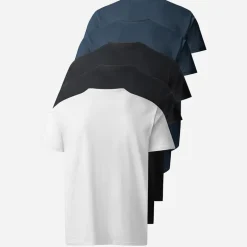 Herre Ohio Fem Pak T-shirts Mørk Safir/​Mørk Safir/​Skoæske/​Skoæske/​Hvid Darksap/​Darksap/​Taps/​Taps/​Whi