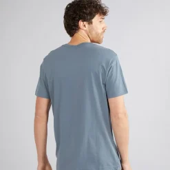 Herre O&O Grafik T-shirt Blå/​Brun