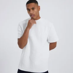 Herre Oversized Fit Miska T-shirt Creme