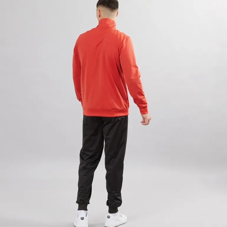 Herre Pipning Poly Træningsdragt Rød Ild