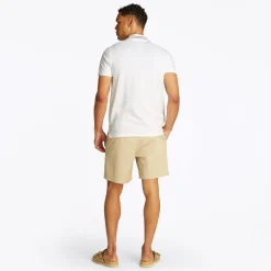 Herre Polo med Stolpelukning Detalje Hvid