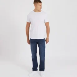 Herre Princed Straight Fit Jeans Mørk Vask