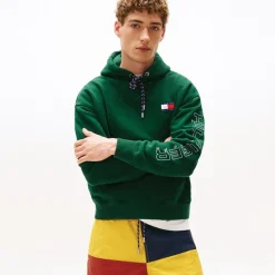 Herre Pullover Hættetrøje Ornamental Grøn