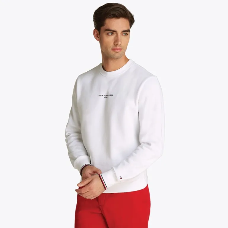 Herre Pullover Sweatshirt Hvid