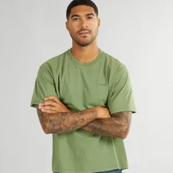 Herre Rød Tab Vintage T-shirt Garment Dye Vineyard Grøn