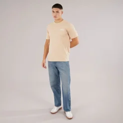 Herre Retanna Ryg Logo T-shirt Natural