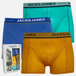 Herre Rex Ensfarvet Tre Pak Boxer Trusser Dazzling Blue/Pool Blue/Iceland Poppy