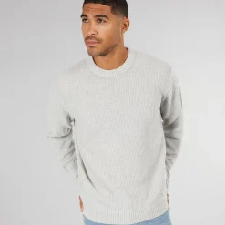 Herre Rice Strikket Jumper Lys Grå
