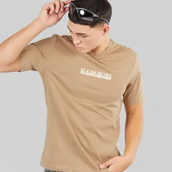 Herre Rift Ryg Grafik T-shirt Beige Rocky