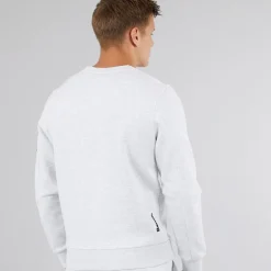 Herre Rissio Utility Sweatshirt Lysegråmeleret