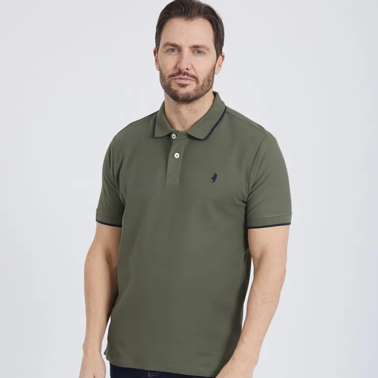 Herre River Kortærmet poloer kakigrøn